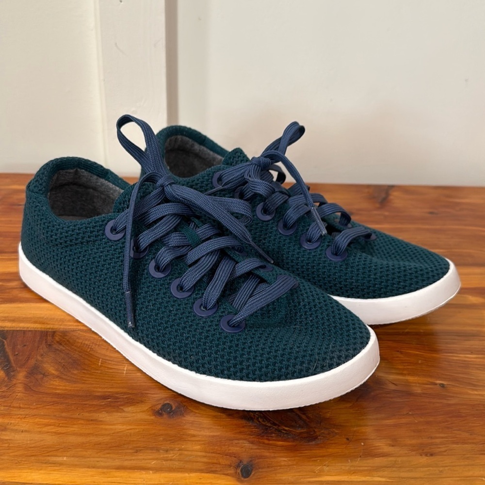 Allbirds Tree Pipers Low Top Teal Sneakers in Emerald Blizzard